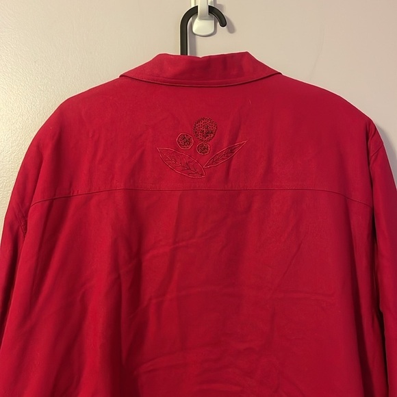 Great Cavalier by St. Paul pink Silk Embroidered Blazer Jacket size 2X Vintage - Picture 12 of 16